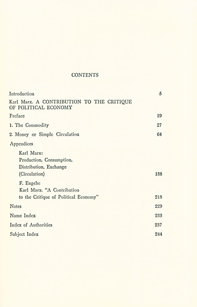 『A CONTRIBUTION TO THE CRITIQUE OF POLITICAL ECONOMY』 2