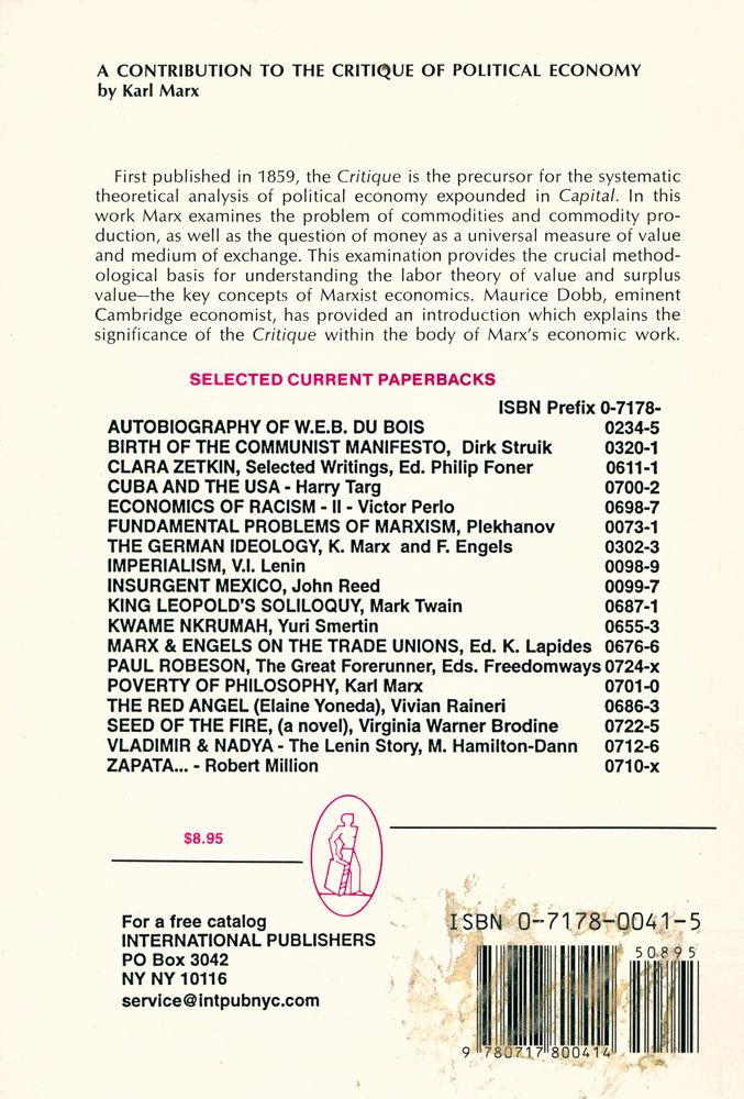 『A CONTRIBUTION TO THE CRITIQUE OF POLITICAL ECONOMY』 3