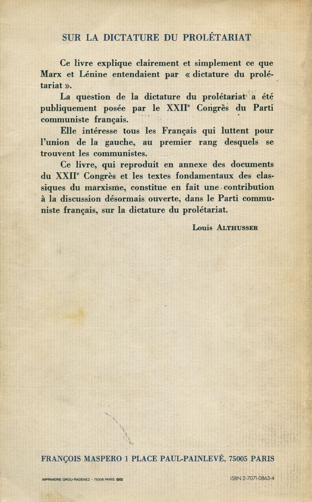 『SUR LA DICTATURE DU PROLÉTARIAT』 4