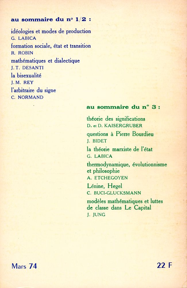 『dialectiques』 n°4 - 5 3