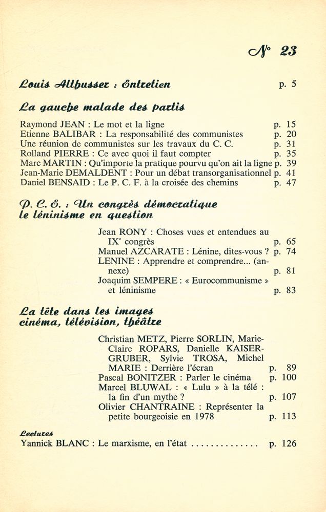 『dialectiques』 n° 23 2
