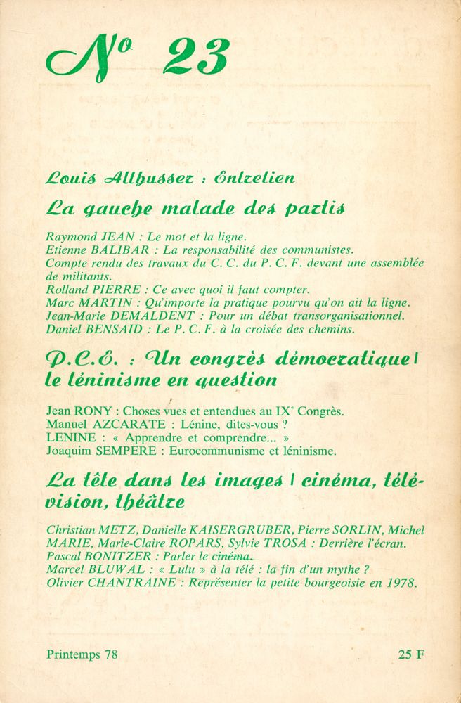 『dialectiques』 n° 23 3