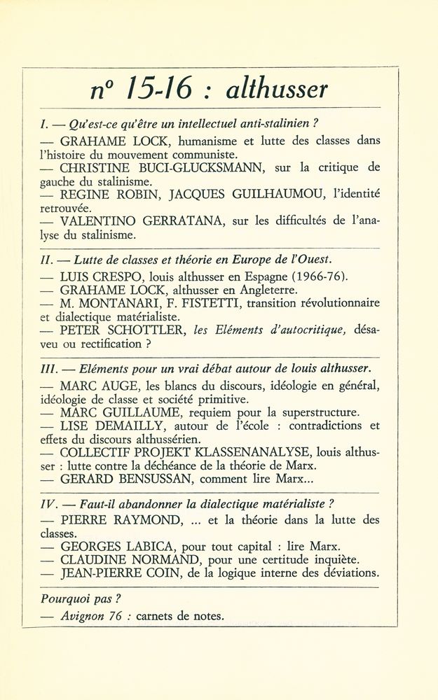 『dialectiques』 n°15 - 16 2
