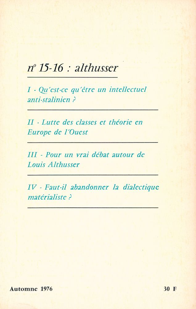 『dialectiques』 n°15 - 16 3