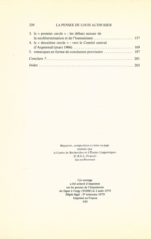 『la pensée de louis althusser』 3