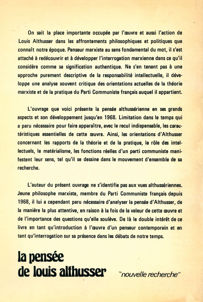 『la pensée de louis althusser』 4