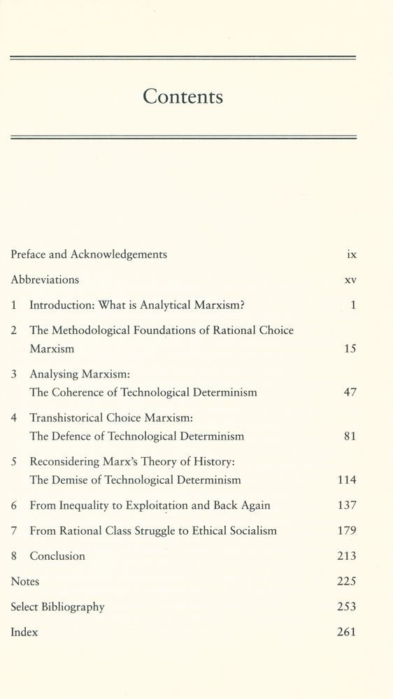 『ANALYTICAL MARXISM : A CRITIQUE』 2
