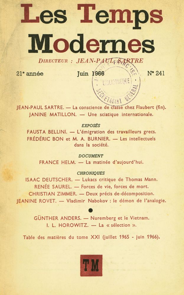 『Les Temps Modernes』 1