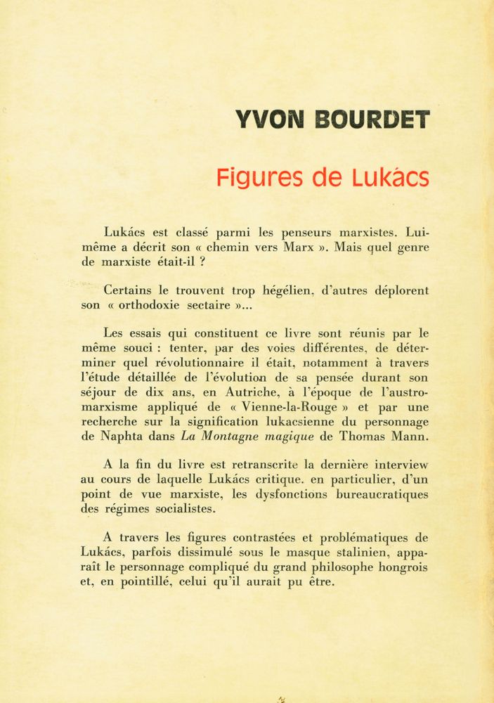 『FIGURES DE LUKACS』 4