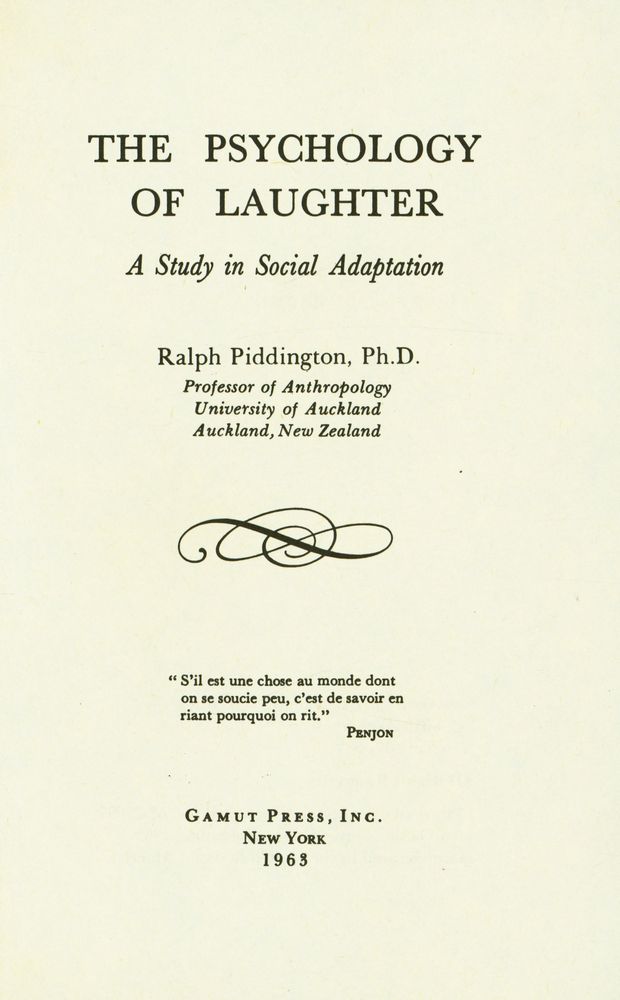 『The Psychology of Laughter』 1