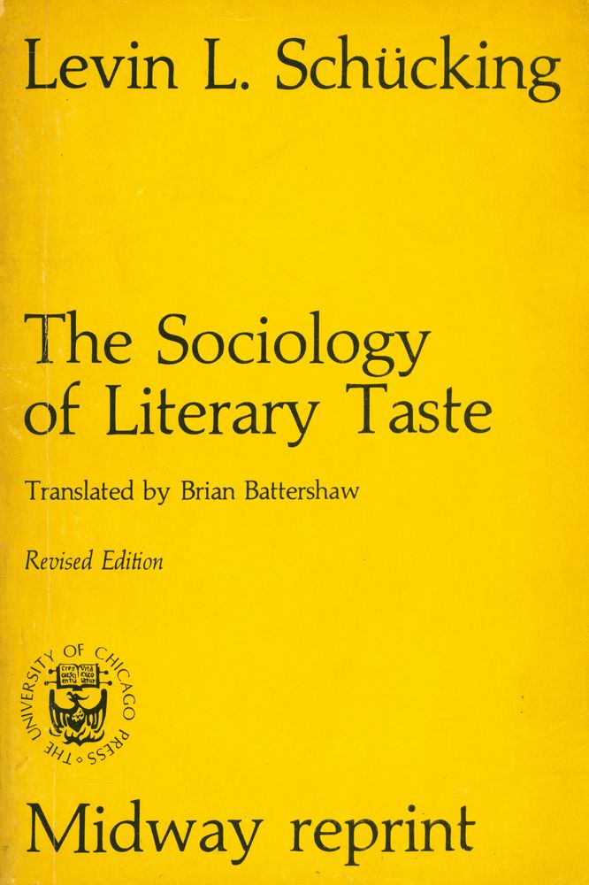 『The Sociology of Literary Taste』 1