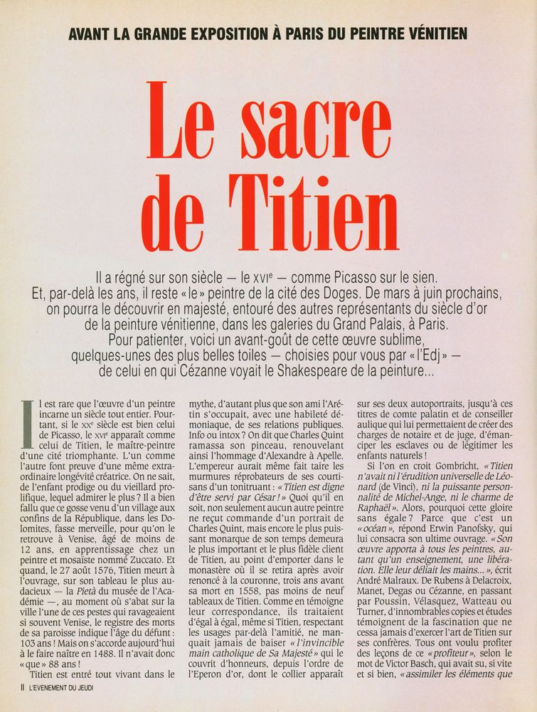 『Le sacre de Titien』 2