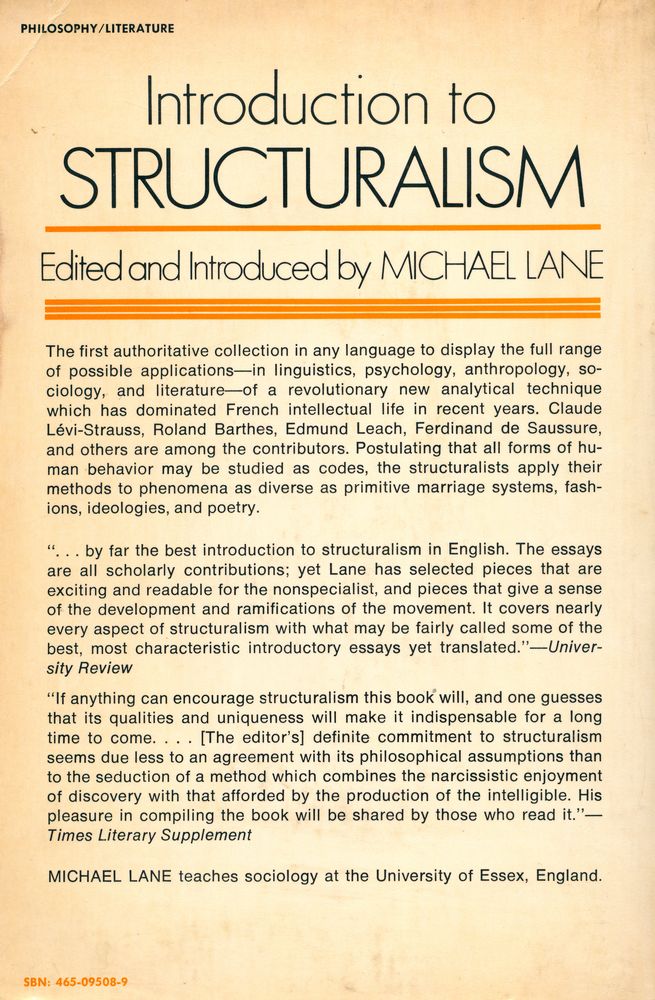 『Introdution to STRUCTURALISM』 4