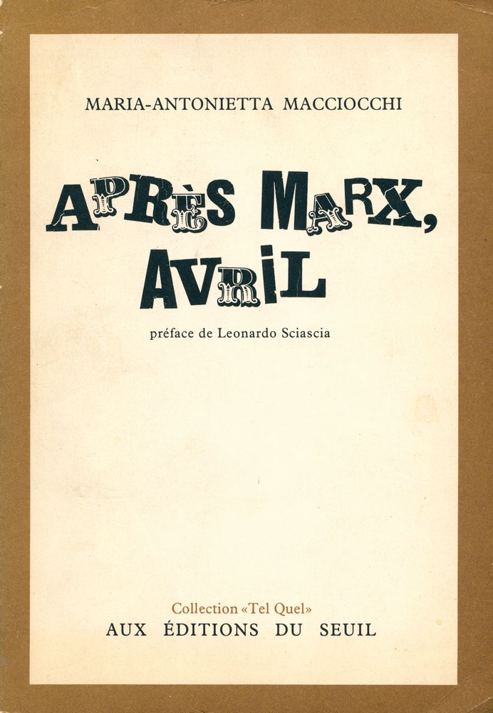『APRÈS MARX, AVRIL』 1