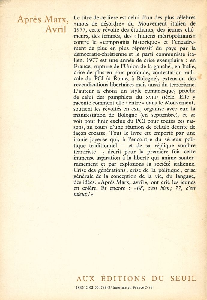 『APRÈS MARX, AVRIL』 3