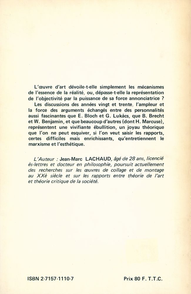 『MARXISME ET PHILOSOPHIE DE L'ART』 5