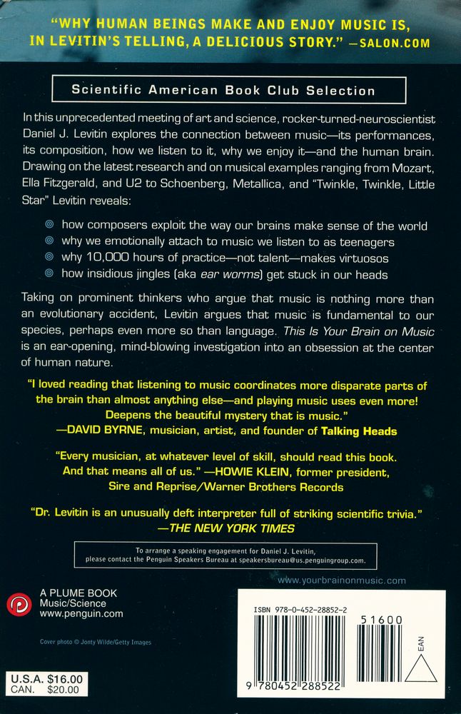 『This is your brain on music : the science of a human obsession』 4