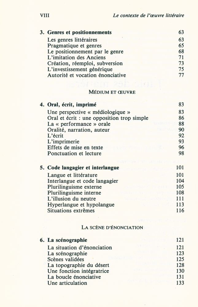 『LE CONTEXTE DE L'ŒUVRE LITTÉRAIRE: Énonciation, écrivain, société』 3