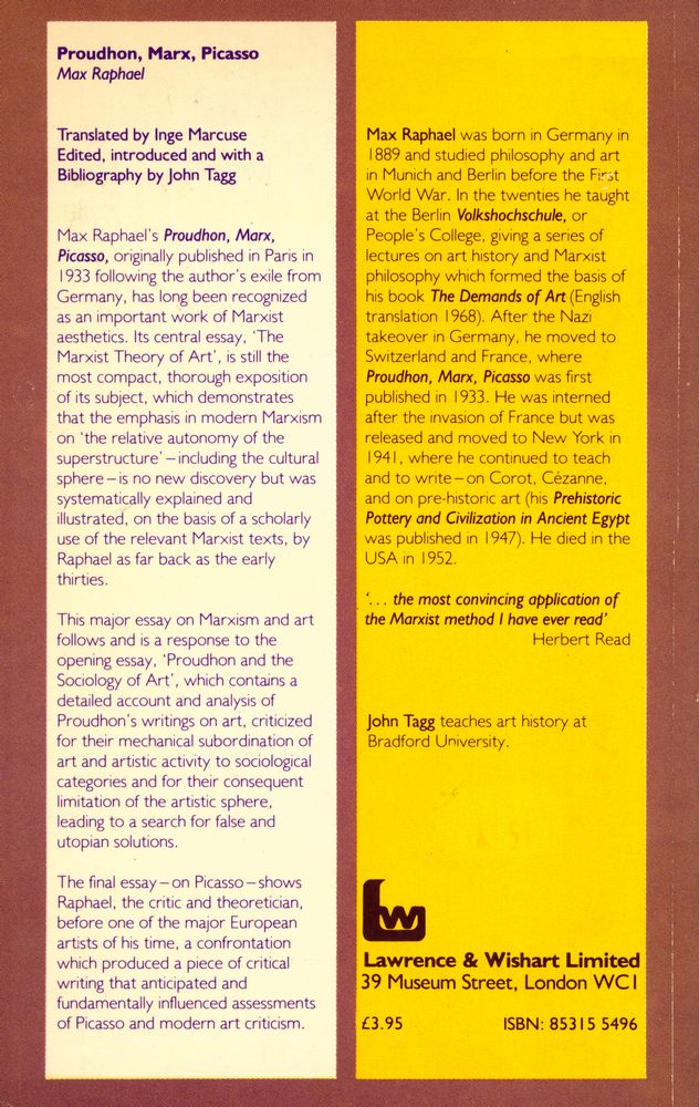 『PROUDHON, MARX, PICASSO : Three Essays in Marxist Aesthetics』 3