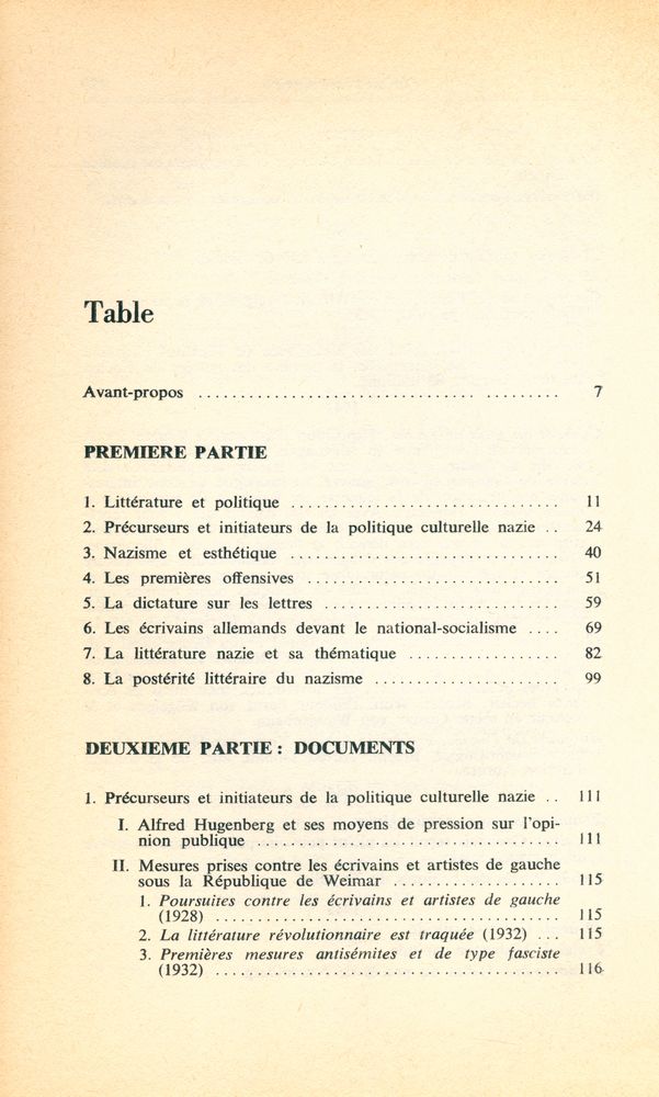 『nazisme et littérature』 2