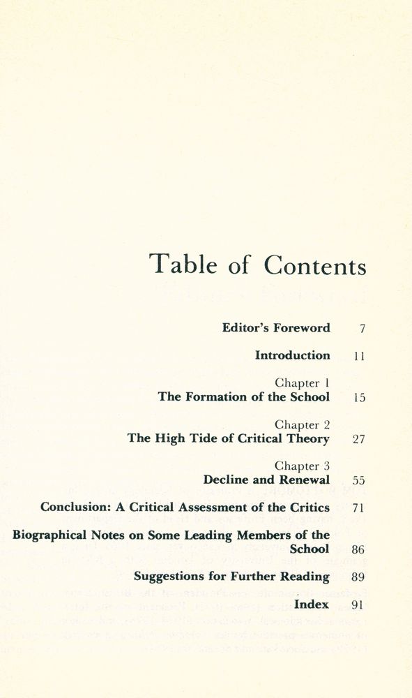 『The Frankfurt School』 2