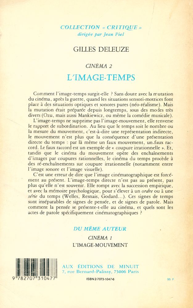 『CINÉMA 2 : L'IMAGE - TEMPS』 7