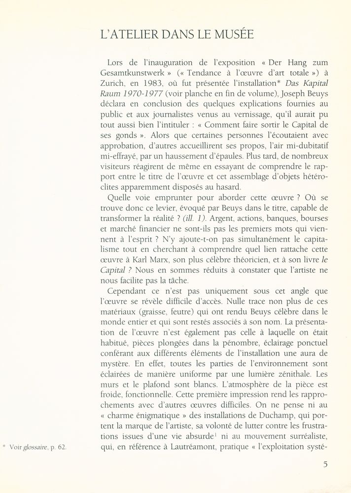 『BEUYS, DAS KAPITAL RAUM, 1970 - 1977 : stratégie pour réactiver les sens』 2