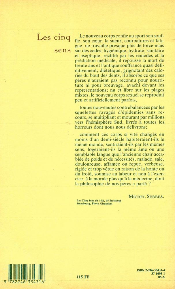 『LES CINQ SENS : PHILOSOPHIE DES CORPS MÊLÉS 1』 3