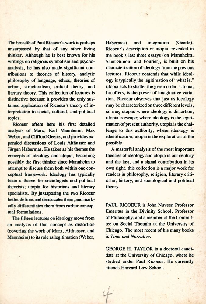 『LECTURES ON IDEOLOGY AND UTOPIA』 4