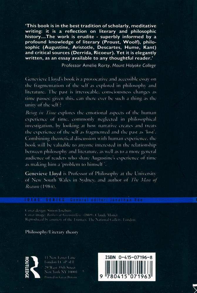 『Being in time : selves and narrators in philosophy and literature』 3