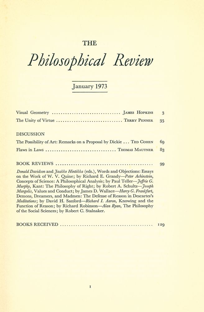 『The Philosophical Review』 2