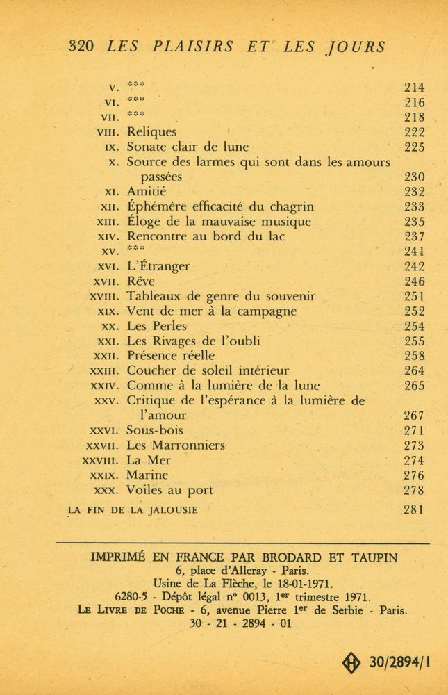 『LES PLAISIRS ET LES JOURS』 3