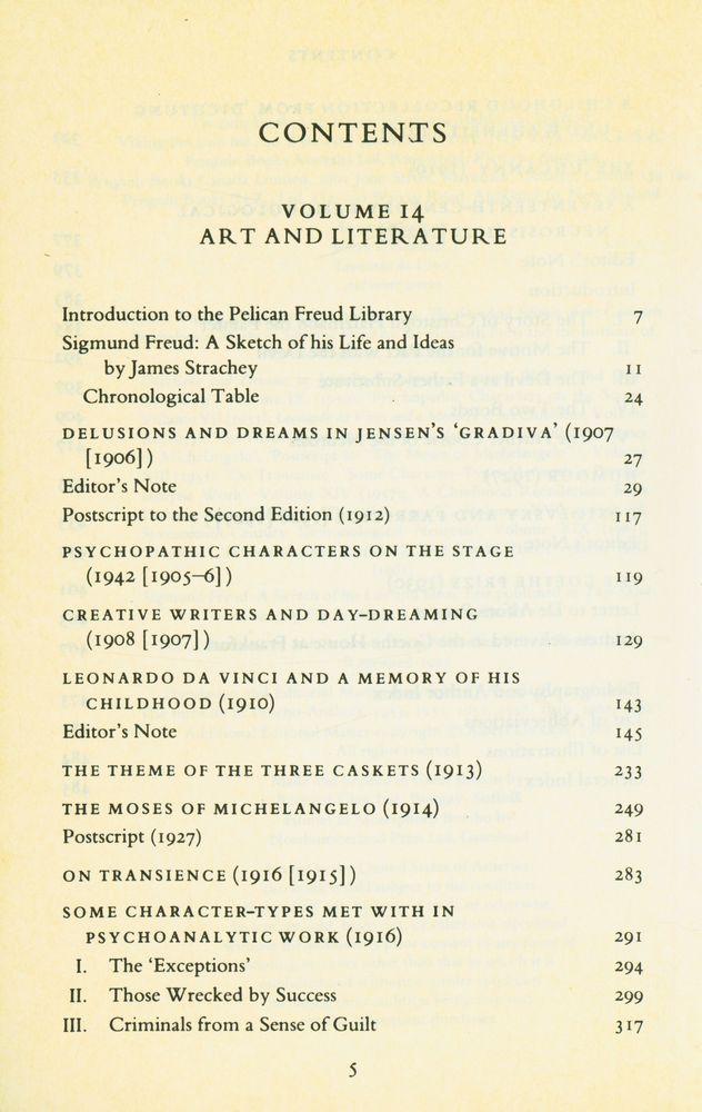 『SIGMUND FREUD 14 - ART AND LITERATURE』 2