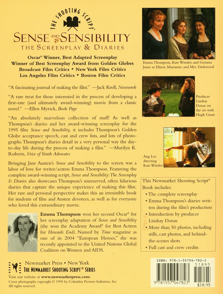 『THE SHOOTING SCRIPT - SENSE AND SENSIBILITY THE SCREENPLAY & DIARIES : BRINGING JANE AUSTEN'S NOVEL TO FILM』 3