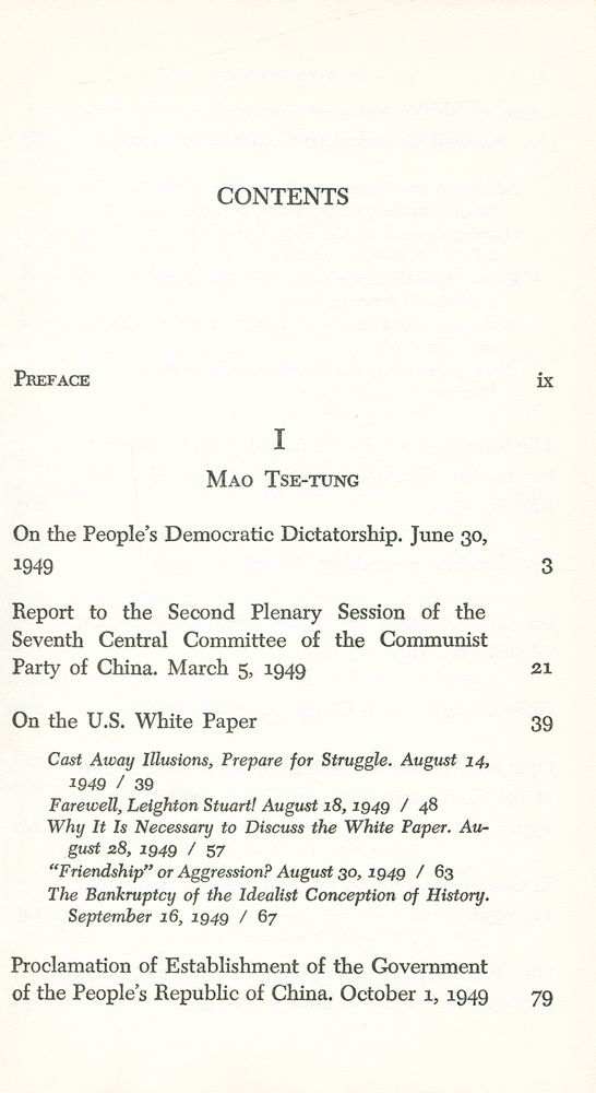『MAO TSE - TUNG AND LIN PIAO : POST REVOLUTIONARY WRITINGS』 2