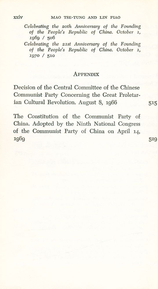『MAO TSE - TUNG AND LIN PIAO : POST REVOLUTIONARY WRITINGS』 7