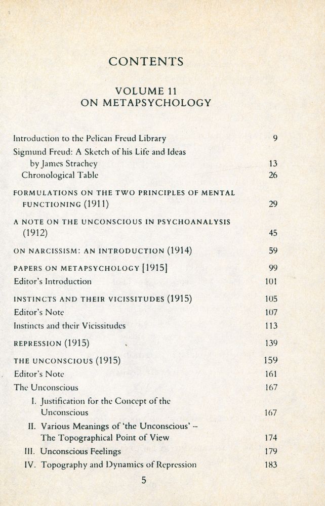『THE PELICAN FREUD LIBRARY VOLUME 11 - ON METAPSYCHOLOGY : THE THEORY OF PSYCHOANALYSIS BEYOND THE PLEASURE PRINCIPLE THE EGO AND THE ID AND THE OTHER WORKS』 2