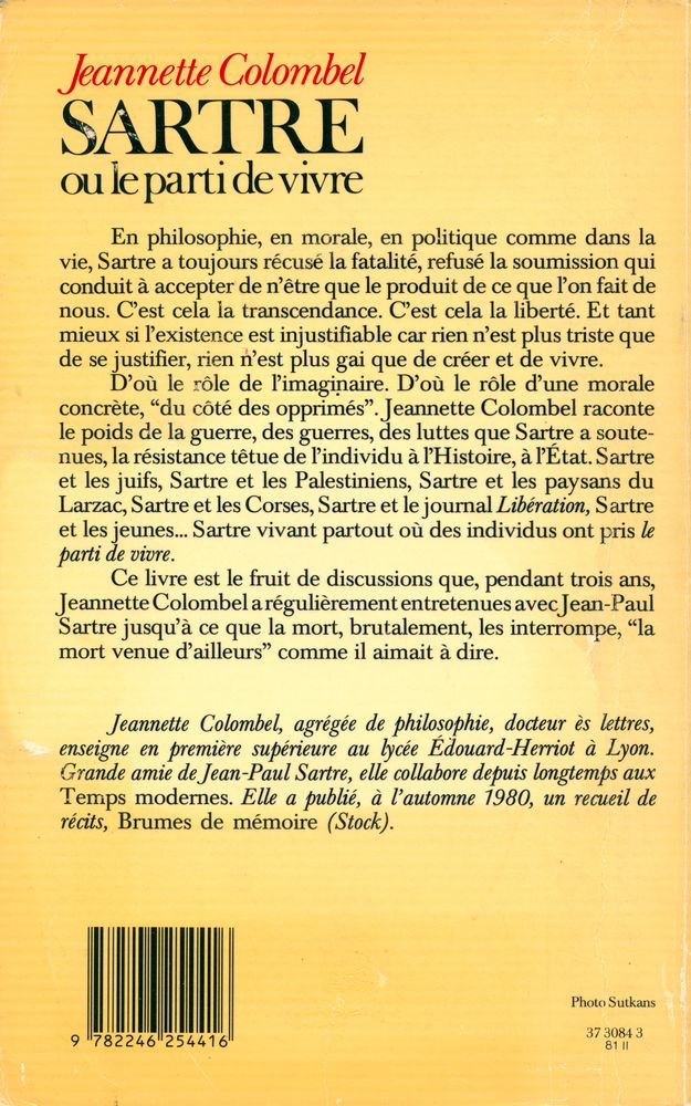 『SARTRE OU LE PARTI DE VIVRE』 5