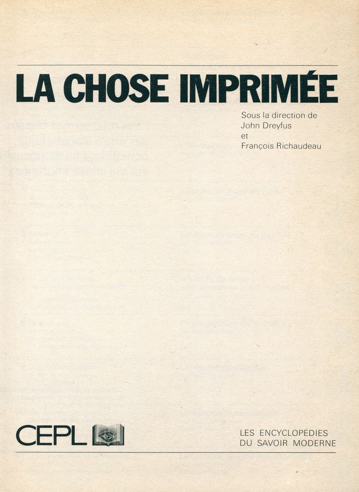 『LA CHOSE IMPRIMÉE』 2