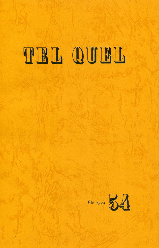 『TEL QUEL』 1973 53~56 4