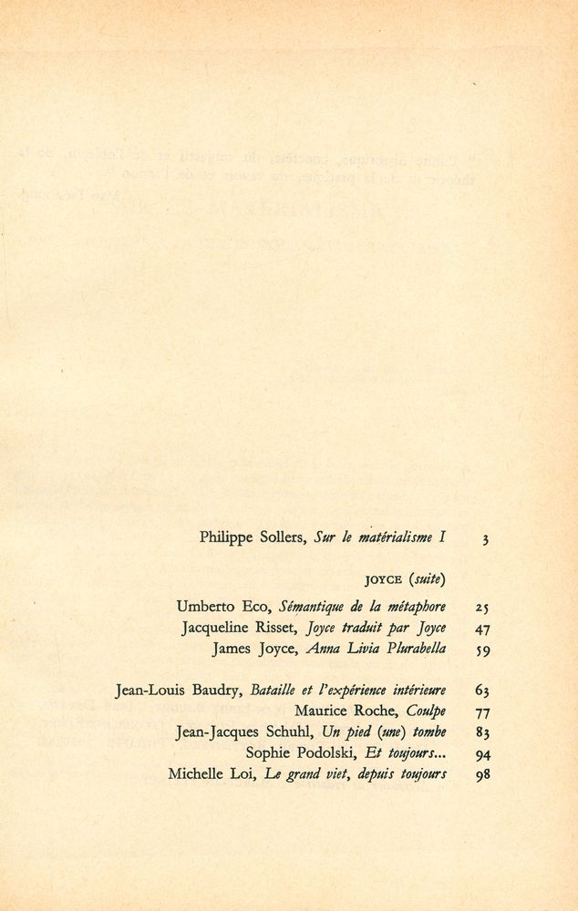 『TEL QUEL』 1973 53~56 7