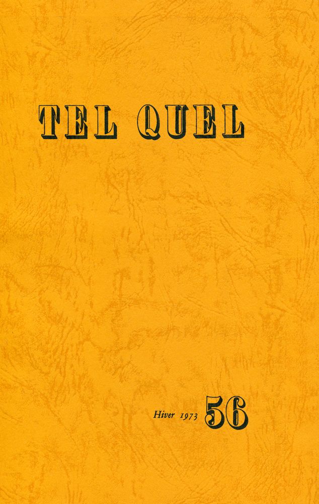 『TEL QUEL』 1973 53~56 8