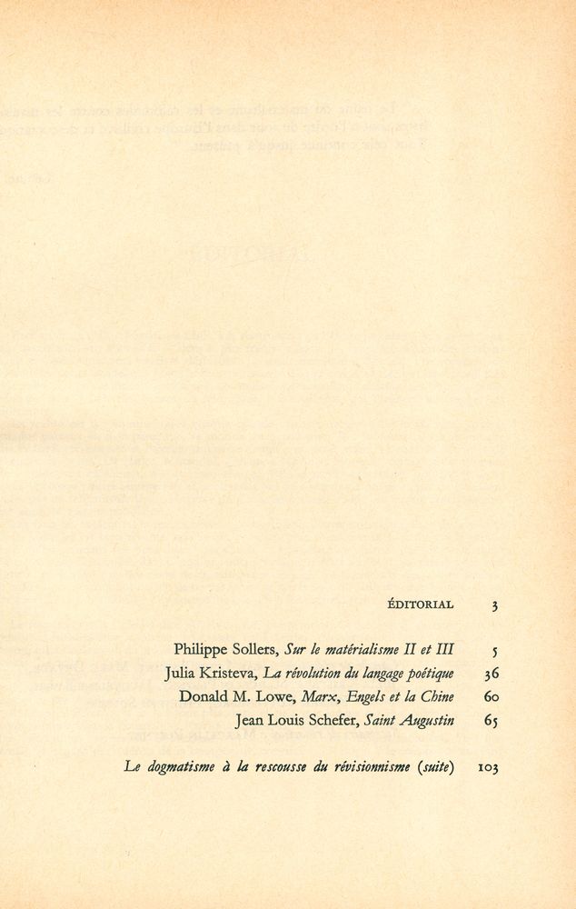 『TEL QUEL』 1973 53~56