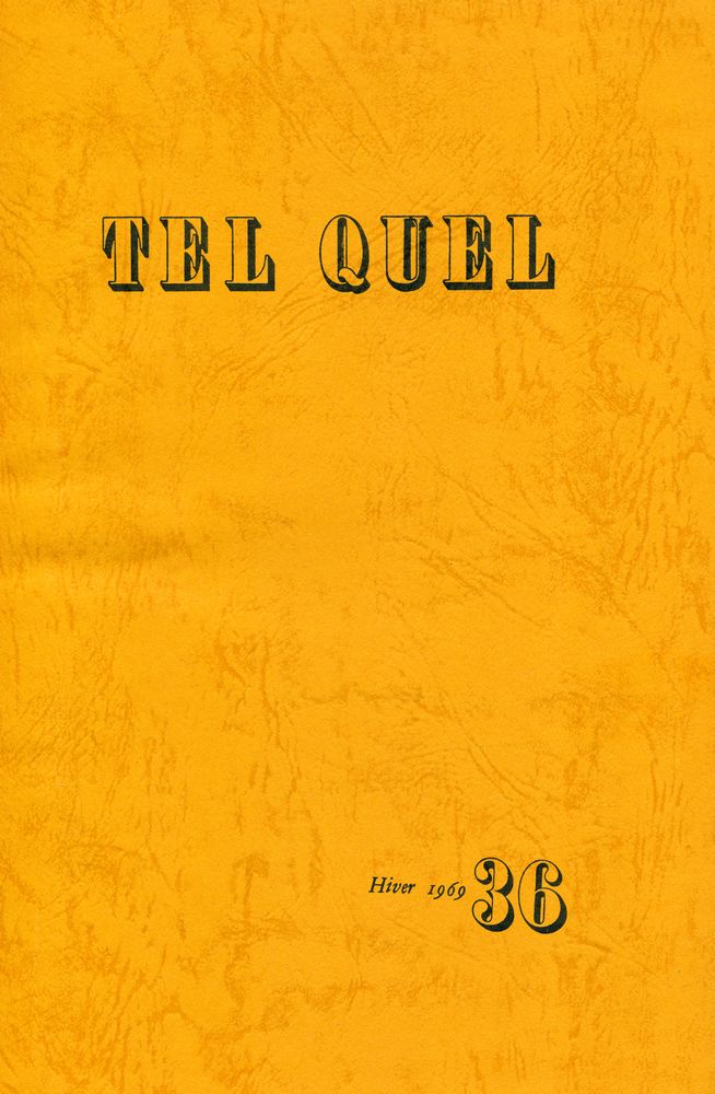 『TEL QUEL』 1969 36~39 2