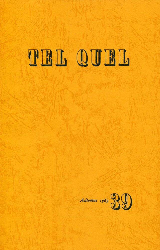 『TEL QUEL』 1969 36~39 8
