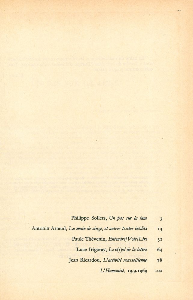 『TEL QUEL』 1969 36~39
