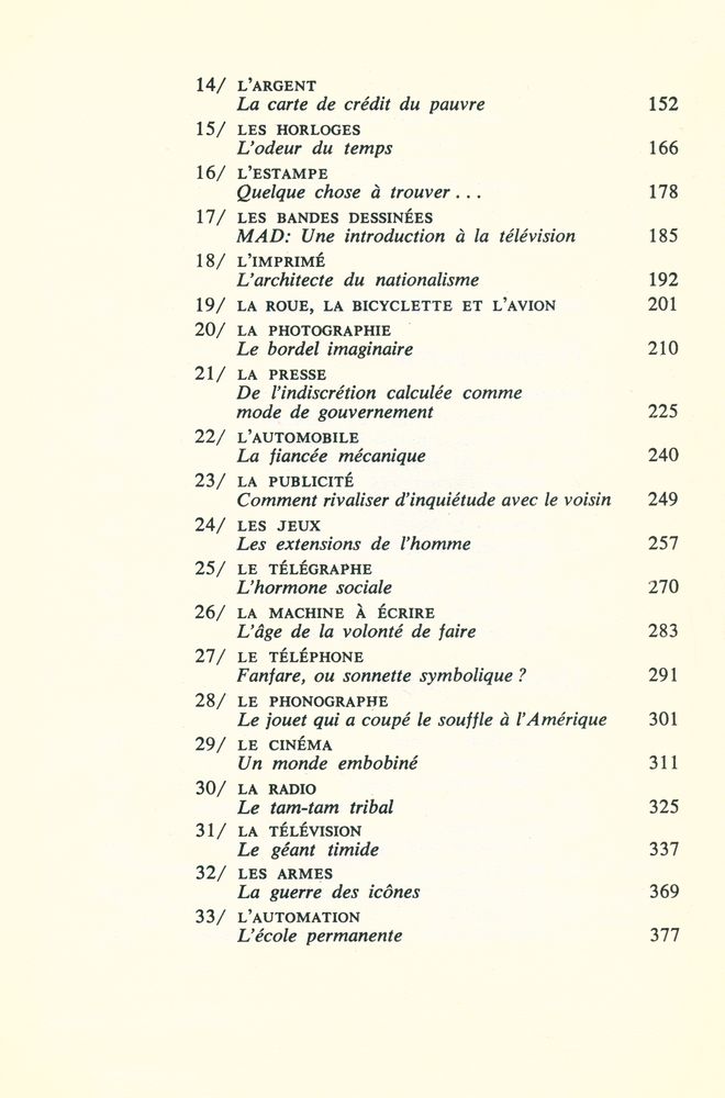 『Pour comprendre les média : Les prolongements technologiques de l'homme』 3
