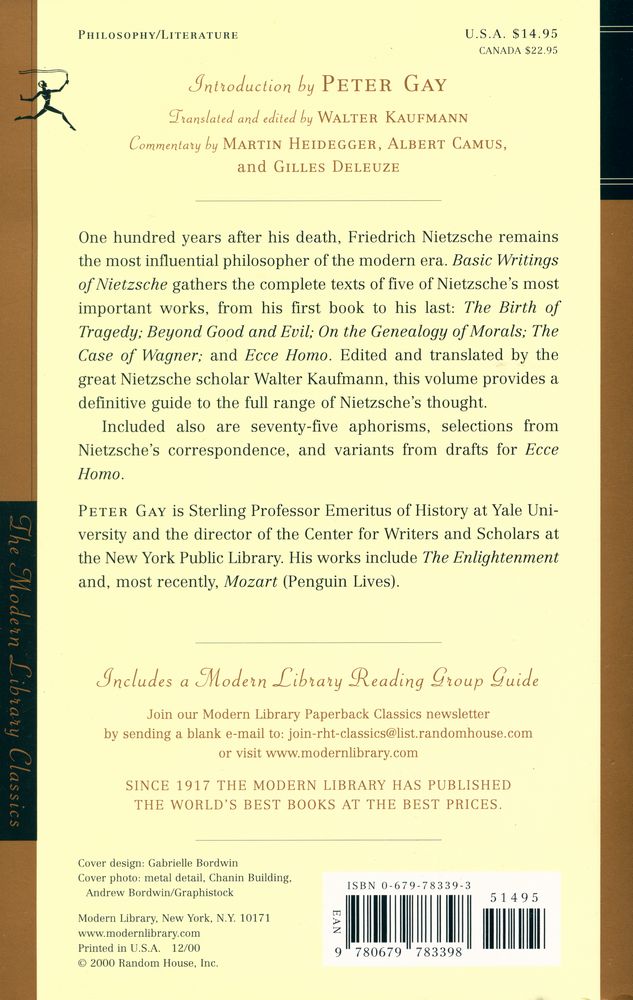 『Basic writings of Nietzsche』 3