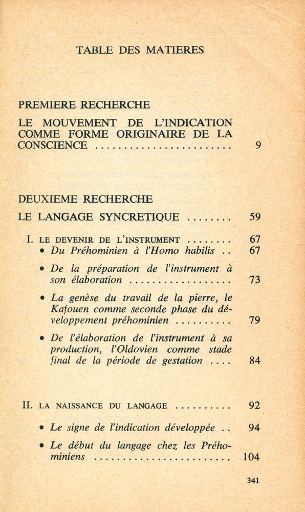 『recherches sur l'origine du langage et de la conscience』 2