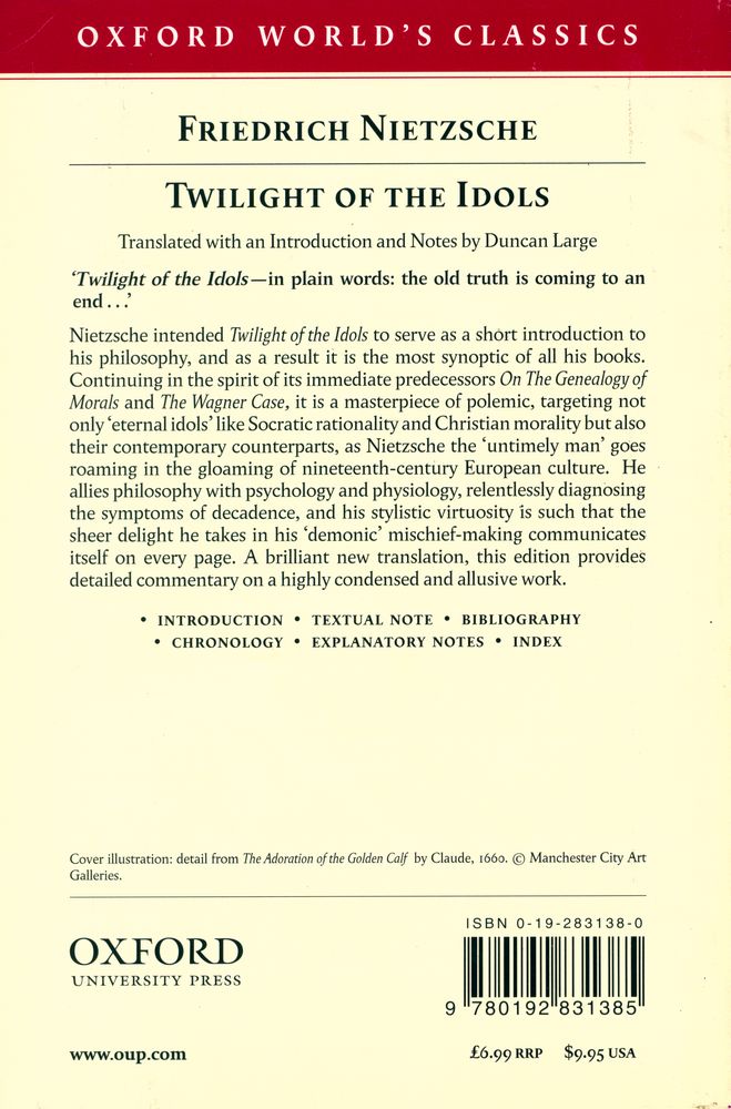 『Twilight of the idols, or, How to philosophize with a hammer』 3